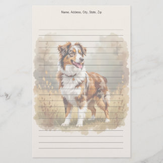 Australischer Schäferhund Roter Merle Aussie Briefpapier