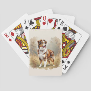 Australischer Schäferhund Roter Merle Aussie Spielkarten