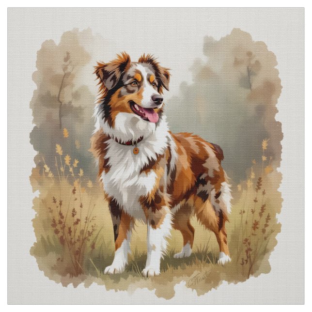 Australischer Schäferhund Roter Merle Aussie Stoff (Muster)