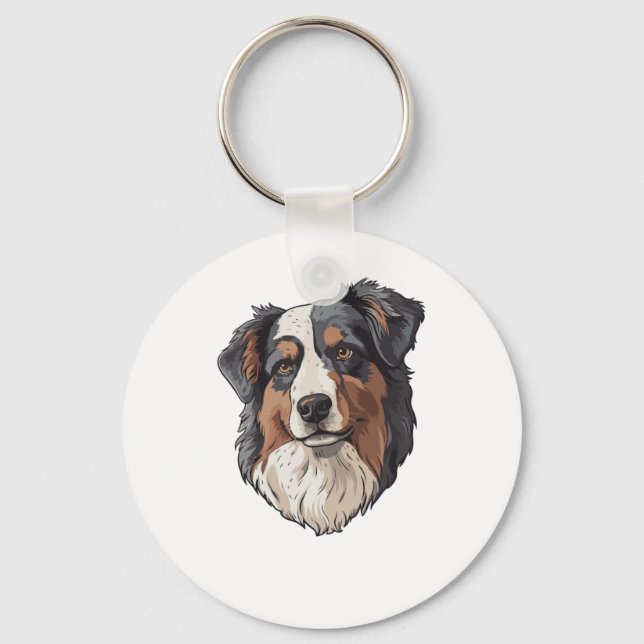 Australischer Schäferhund Schlüsselanhänger (Vorderseite)