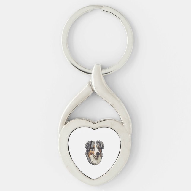 Australischer Schäferhund Schlüsselanhänger (Vorderseite)