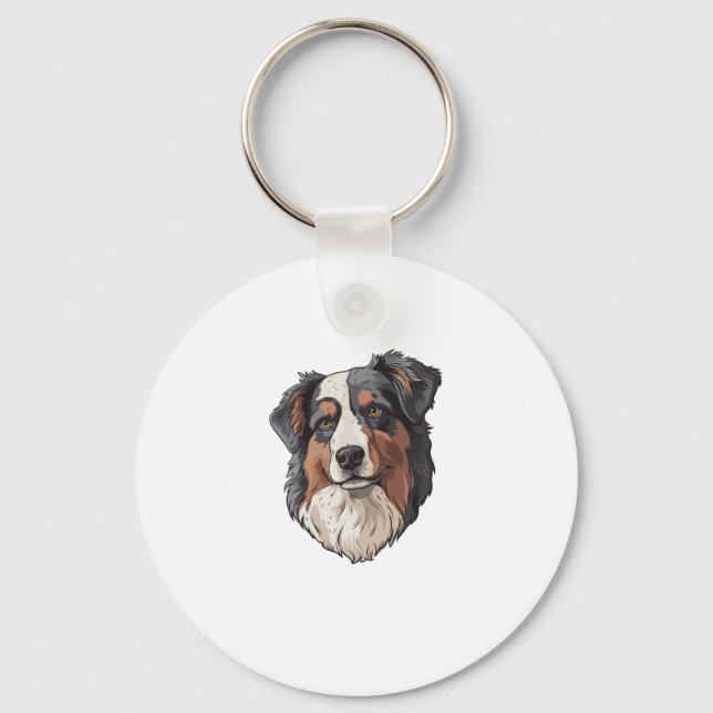 Australischer Schäferhund Schlüsselanhänger (Vorderseite)