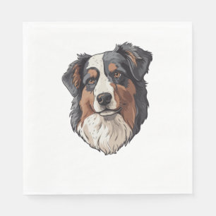 Australischer Schäferhund Serviette