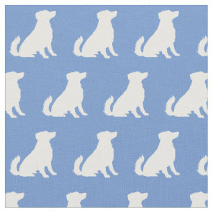 Australischer Schäferhund Silhouette Light Blue Stoff