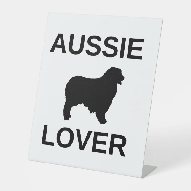 Australischer Schäferhund Sockelschild (Vorderseite)