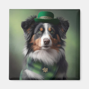 Australischer Schäferhund St. Patrick Magnet