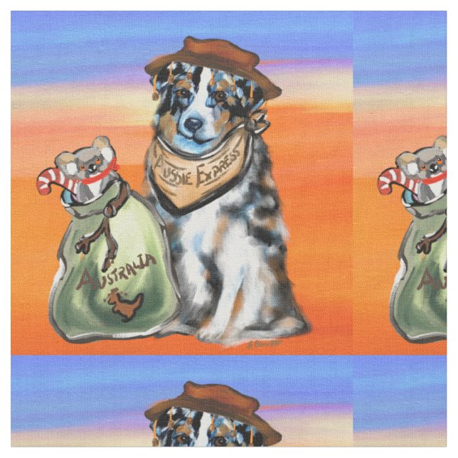 AUSTRALISCHER SCHÄFERHUND STOFF (Nahaufnahme)