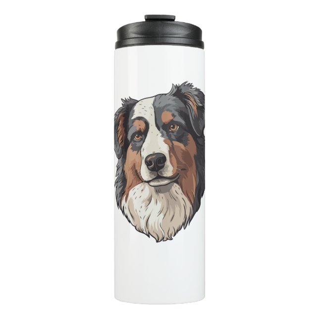 Australischer Schäferhund Thermosbecher (Vorderseite)