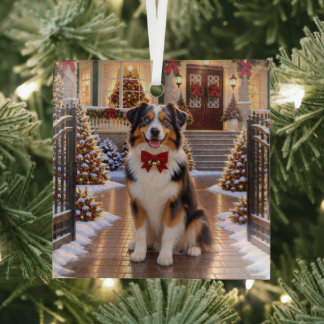 Australischer Schäferhund Urlaub Ornament Aus Glas