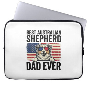 Australischer Schäferhund Vater Patriotisch Vintag Laptopschutzhülle