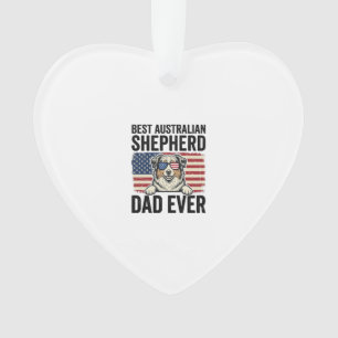 Australischer Schäferhund-Vater Patriotisch Vintag Ornament
