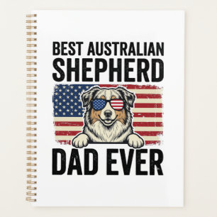 Australischer Schäferhund-Vater Patriotisch Vintag Planer