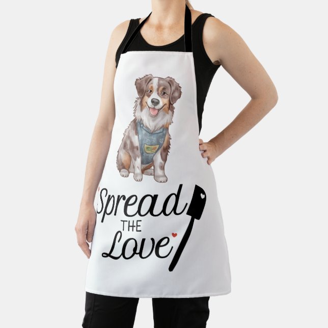 Australischer Schäferhund verbreitete die Liebe Schürze (InSitu)