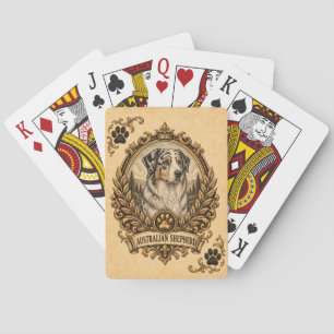Australischer Schäferhund, Vintage Heritage Dog Spielkarten