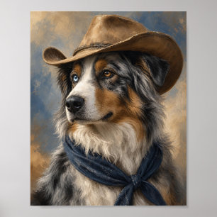 Australischer Schäferhund Wandkunst — Trail Boss C Poster