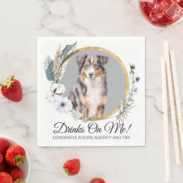 Australischer Schäferhund Wedding Napkins mit Foto Serviette