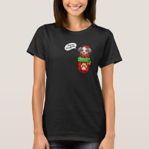 Australischer Schäferhund Weihnachten frohe Weihna T-Shirt