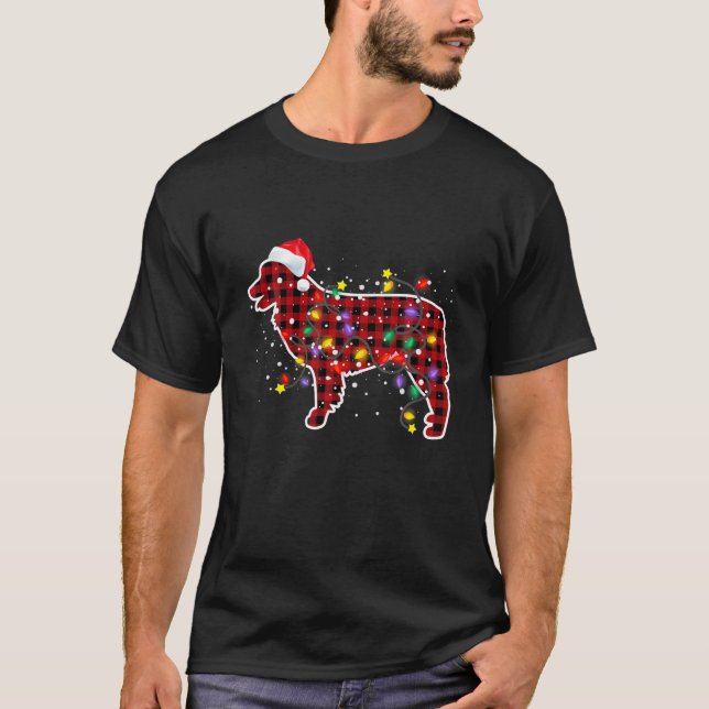 Australischer Schäferhund Weihnachten Pajamas Fami T-Shirt (Vorderseite)