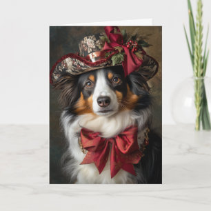 Australischer Schäferhund Weihnachten Viktorianisc
