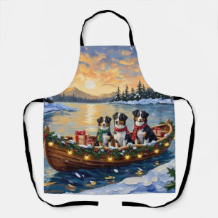 Australischer Schäferhund Weihnachtsboot Urlaub Schürze