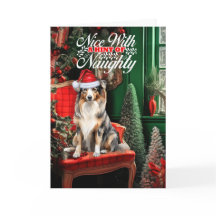 Australischer Schäferhund Weihnachtshund Naughty o