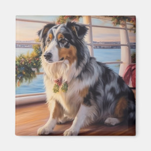 Australischer Schäferhund Weihnachtskreuzfahrt: Pa Magnet