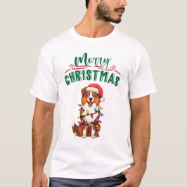 Australischer Schäferhund Weihnachtslicht Weihnach T-Shirt