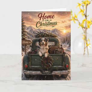 Australischer Schäferhund Weihnachtsstraßenfahrt Karte