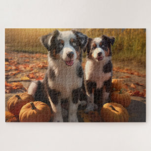 Australischer Schäferhund Welpe Autumn Delight Pum Puzzle