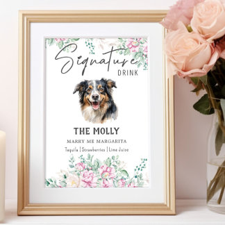 Australischer Schäferhund-Zeichen Poster