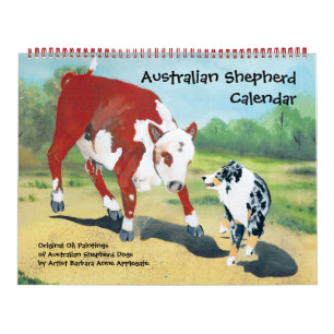 Australischer Schäferhund zwei Seiten großer Kal Kalender