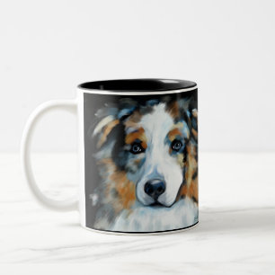 Australischer Schäferhund Zweifarbige Tasse