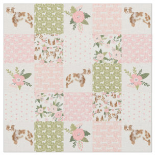 australischer Schepherd-Patchwork-Cheater quilt 4" Stoff