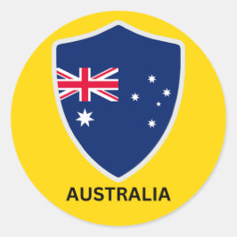 Australischer Schild Runder Aufkleber