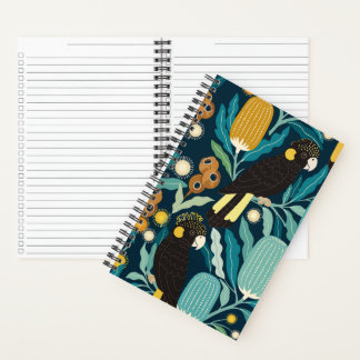 Australischer Schwarzer Kakadu & Banksia Native Fl Notizbuch