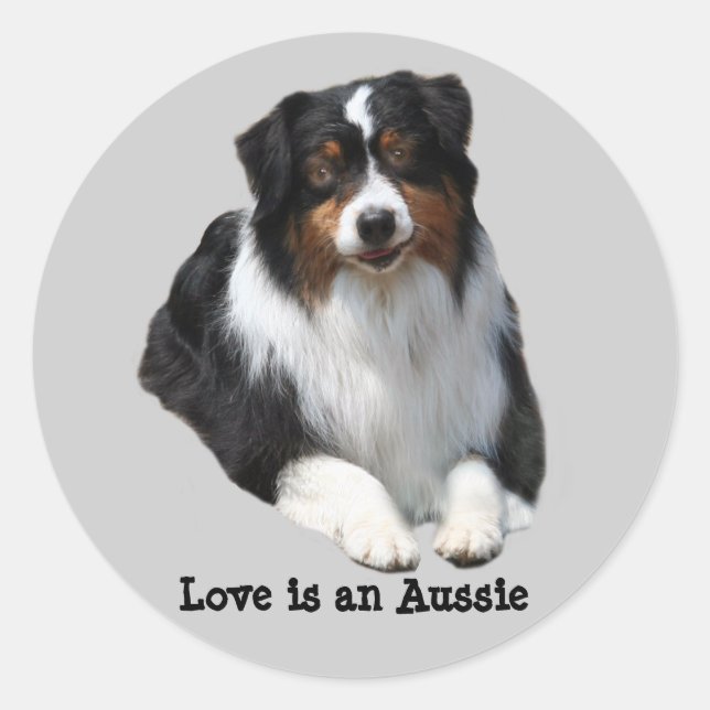 Australischer Shepherd Guardian Sticker (Vorderseite)