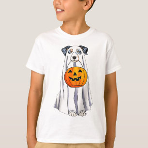 Australischer Shepherd Halloween Funny Ghost-Kostü T-Shirt