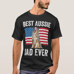 Australischer Shepherd Vater American Flag Dog Lov T-Shirt