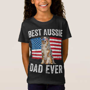 Australischer Shepherd Vater American Flag Dog Lov T-Shirt