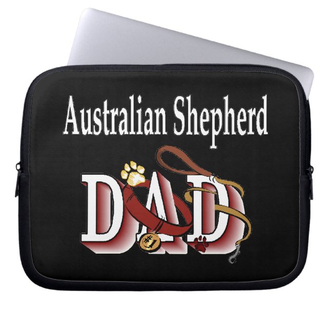 Australischer Shepherd-Vater Laptopschutzhülle (Vorderseite)