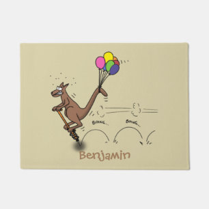 Australischer Spaß Kangaroo Cartoon Illustration Fußmatte