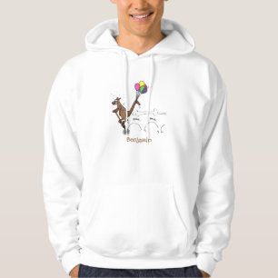 Australischer Spaß Kangaroo Cartoon Illustration Hoodie