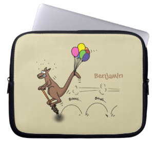 Australischer Spaß Kangaroo Cartoon Illustration Laptopschutzhülle