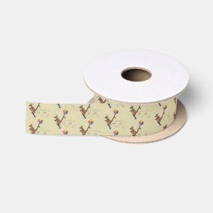 Australischer Spaß Kangaroo Cartoon Illustration Satinband