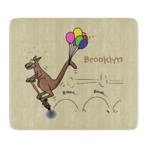 Australischer Spaß Kangaroo Cartoon Illustration Schneidebrett