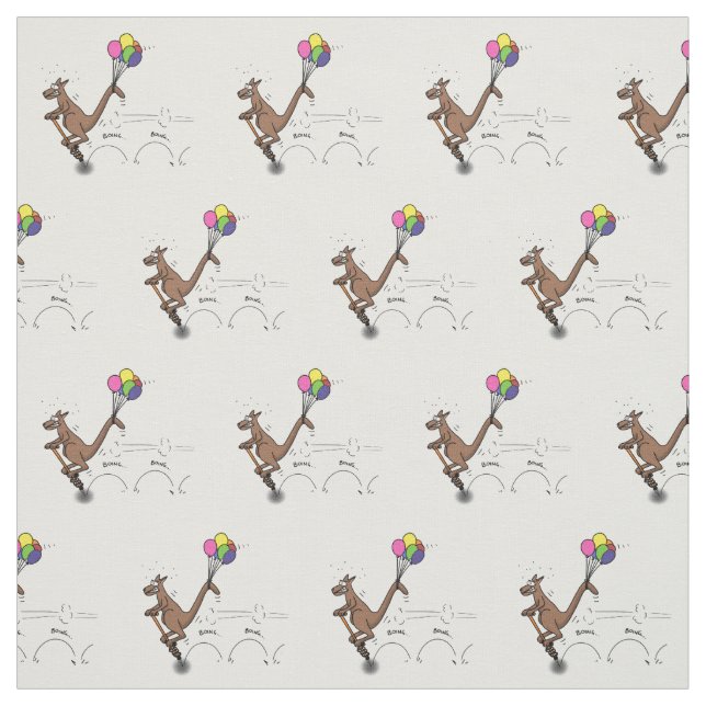 Australischer Spaß Kangaroo Cartoon Illustration Stoff (Muster)