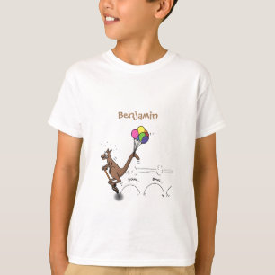 Australischer Spaß Kangaroo Cartoon Illustration T-Shirt