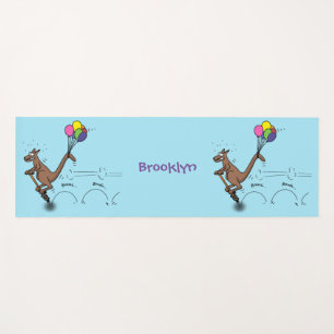 Australischer Spaß Kangaroo Cartoon Illustration Yogamatte