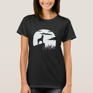 Australischer Stumpy Schwanz Rinder Hunde und Mond T-Shirt