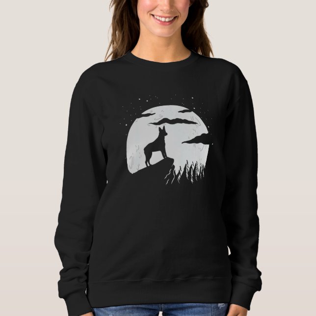 Australischer Stumpy Tail Cattle Dog und Mond Hall Sweatshirt (Vorderseite)